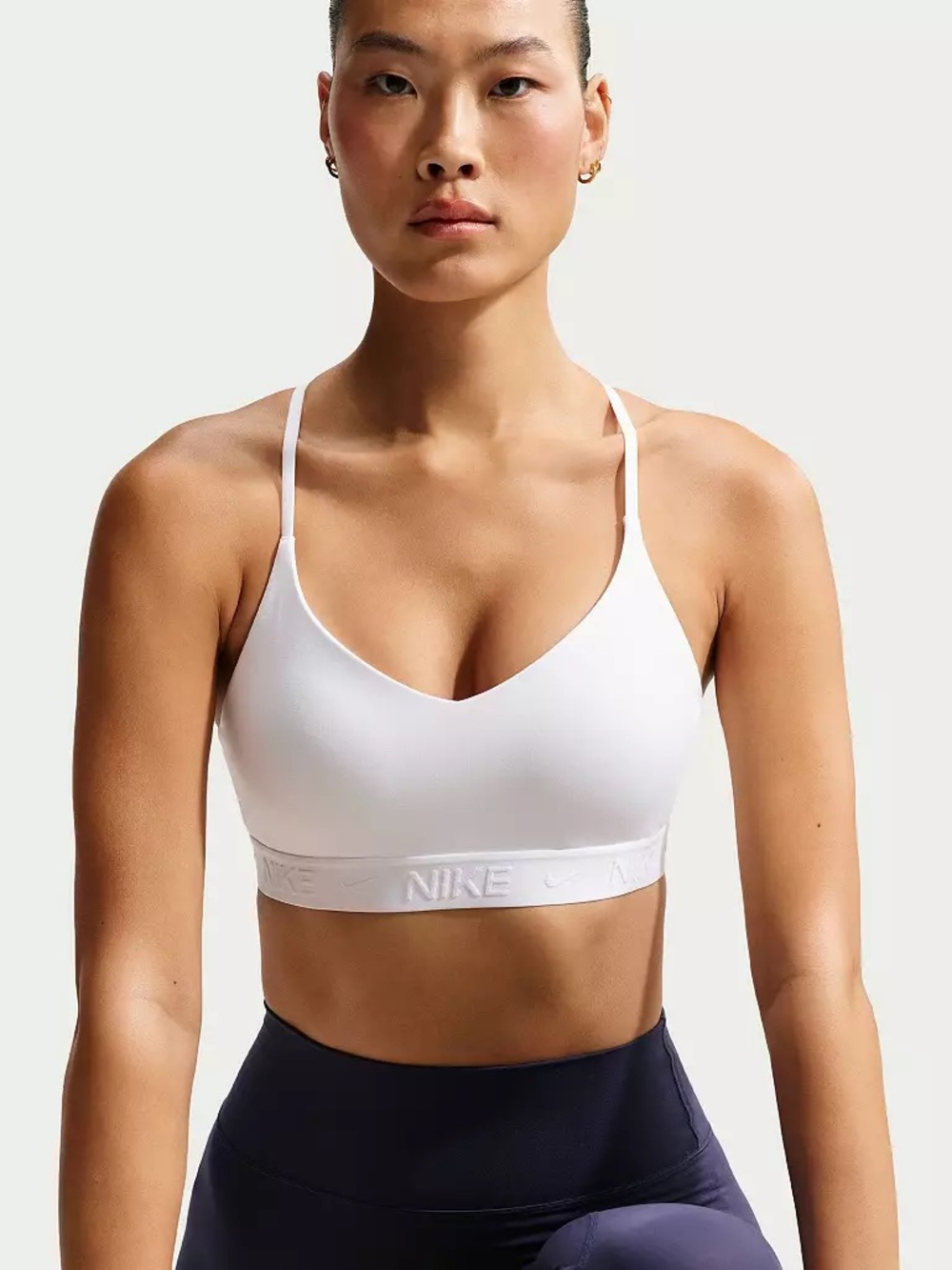 Nike Indy Sports Bra Small White New Gym Athletic Racerback